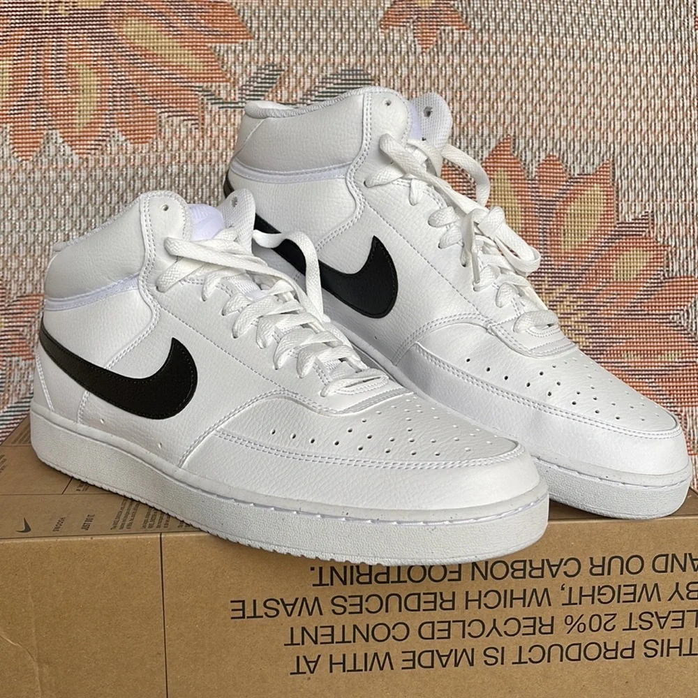 NIKE MEN’S COURT VISION MID Next Nature WHITE/BLACK-WHITE
DN3577 101 Sneakers - Picture 5 of 16